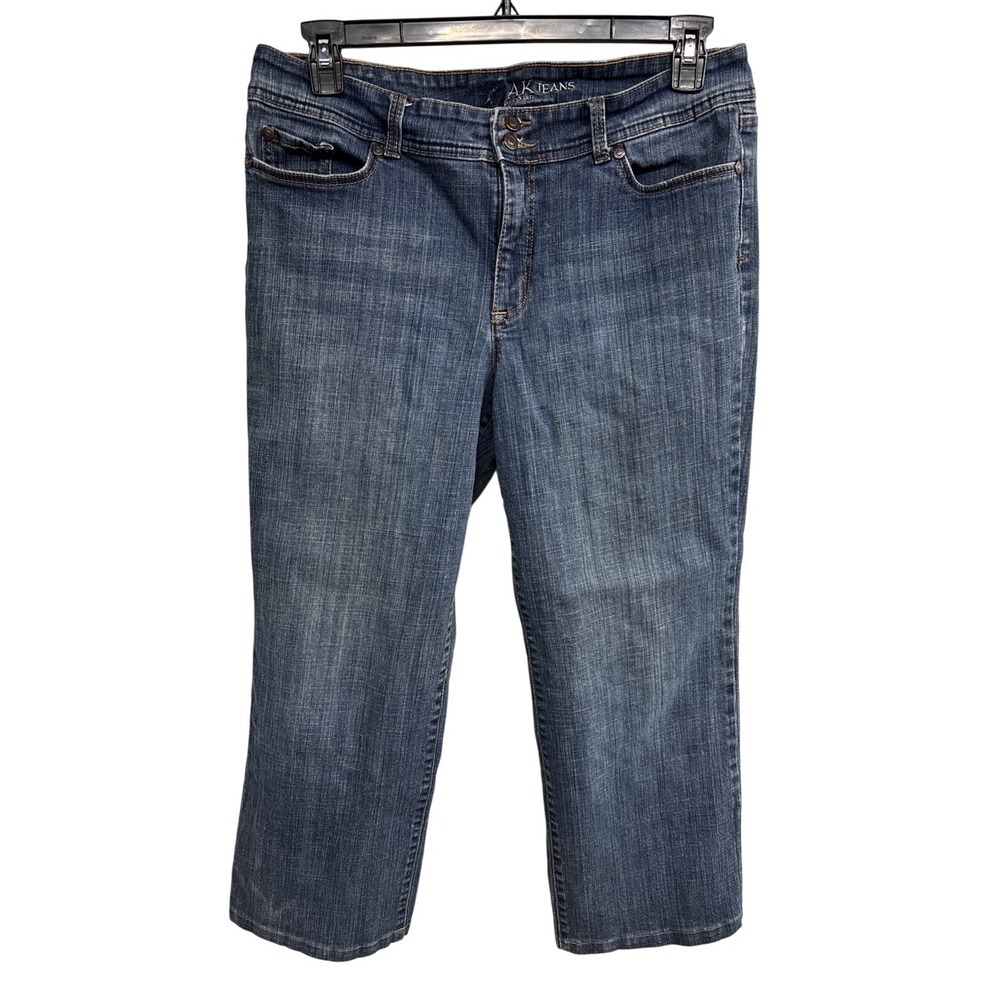 Anne Klein Metropolitan Bootcut Jeans Blue Wash Size 16 Waist 32 Short
